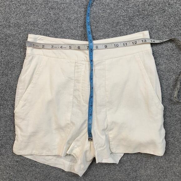 Vix Paula Hermanny Shorts Womens S Small Bone Linen Blend Lightweight Pockets - Picture 4 of 9
